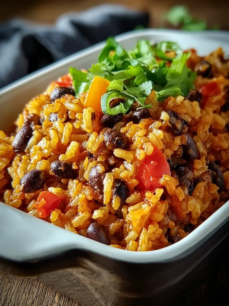 brown rice black bean casserole First Image