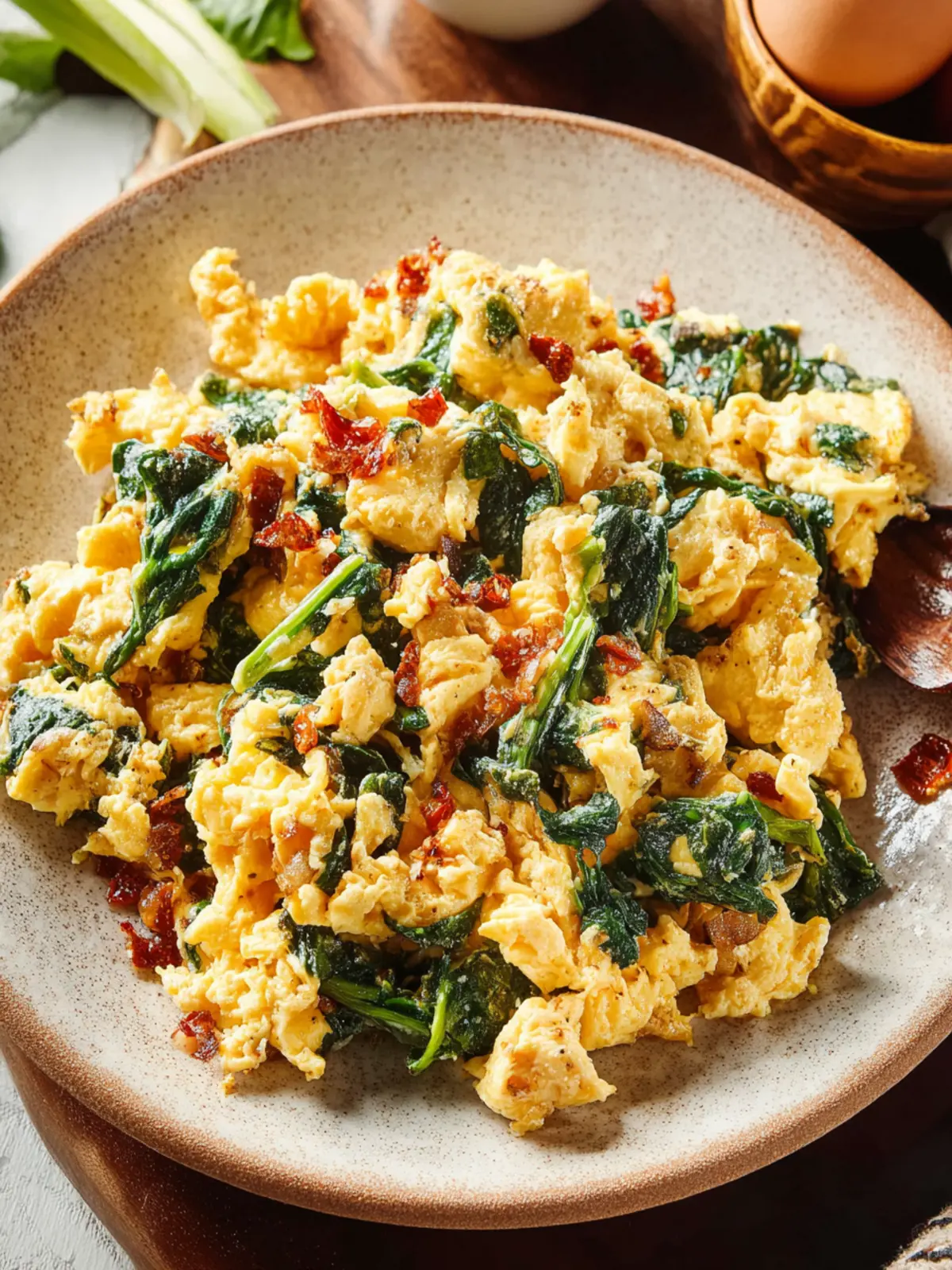 scrambled eggs spinach First Image